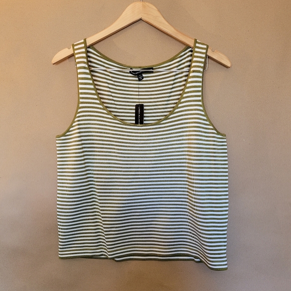 Ellen Tracy Tops - Nwt Linda Alard Ellen Tracy Size X Stripe  Green White Tank